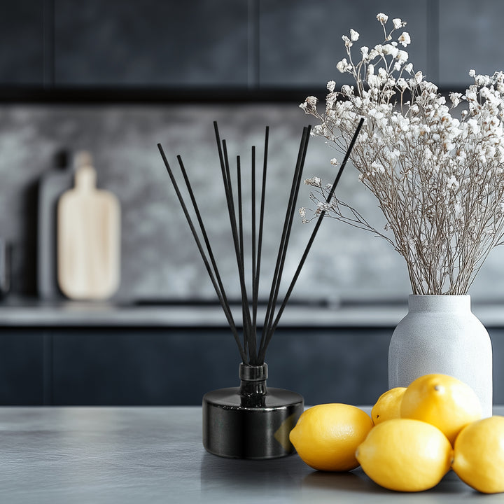 4 Glistening Glass Reed Diffusers Bundle - Gold, Silver, Black & White